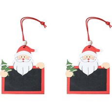 Life Sweet 迷你木製黑板 多用途留言板 室內裝飾品 聖誕老人 2入, 木製(聖誕老人)