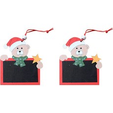 Life Sweet 迷你木製黑板 多用途留言板 室內裝飾品 小熊 2入, 木製(小熊)