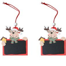 Life Sweet 迷你木製黑板 多用途留言板 室內裝飾品 魯道夫 2入, 木製(魯道夫)