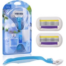 편스토어 BOB 4중 여성용 면도기 + 면도날 2입 네이처블루, 1개