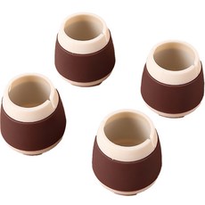 Slow Deco 防噪音餐桌腳矽膠保護套 圓形, 4個, 棕色