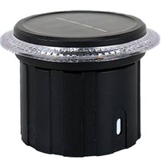 MIREU 太陽能帽圍欄燈 圓形 白色, 黑色的