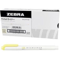 ZEBRA 斑馬牌 MILDLINER 螢光筆, 雪酪黃, 10個