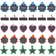 Life Sweet 迷你黑板多用途便簽夾照片夾 30p 隨機發貨, 木頭