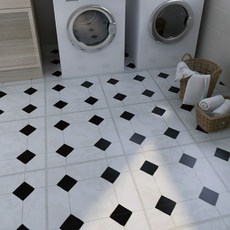 Yesso復古黏貼式地板裝飾瓷磚 BA30303, 混合顏色, 1個