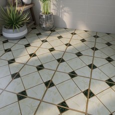 Yesso復古黏貼式地板裝飾瓷磚 BA30301, 混合顏色, 1個