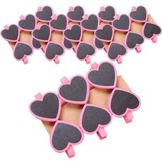 라이프스윗 미니 칠판 다용도 메모 클립 사진 집게 하트 30p, 나무