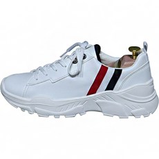 쥬비샵 삼색선 직조라벨링 어글리 스니커즈 5cm