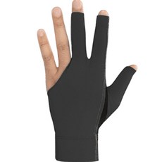 Ando透氣優質撞球手套, 黑色的