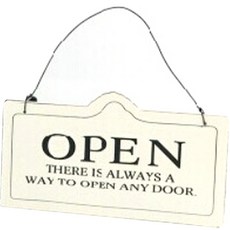 편스토어 오픈 클로즈 인테리어 안내판 화이트, 1개, 오픈클로즈