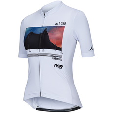 nsr 女款Club反摺短袖針織衫