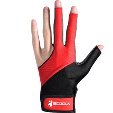 BOODUN 三指彩色精靈球手套, 紅色的