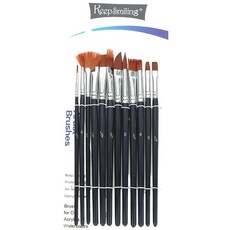 Lizjanie 美術用品 經典油畫筆套組 07 A0015A 黑色, 1套, 12種