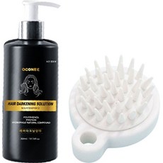 Pogonia Darkening Solution護理洗髮精+頭皮按摩刷組, 1套