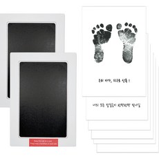 마이리틀제이 클린터치 잉크패드 유아동 손발도장 세트, 블랙, 1개