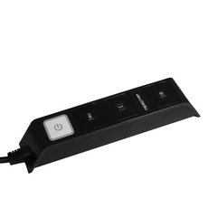 NEMOTAP 標準型電線式3孔延長線 SY-NA3, 1個, 全黑, 3m