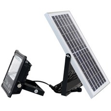 MIREU 太陽能LED投光燈 25W 黑色 DNS-SLS11, 1個