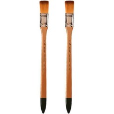 Leez J 美術用品 壓克力畫 優質背景刷 2入 02 2號, 27.1cm, 2個