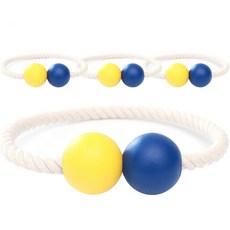 에쉬울프 커튼 고정 자석끈, 라이트옐로우 + 블루, 4개