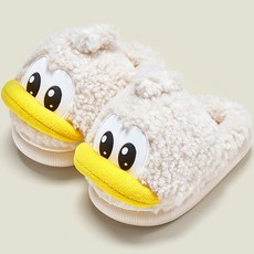 童款毛絨鴨子造型降噪室內拖鞋
