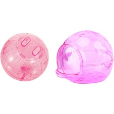 카르노코리아 소동물 타원모래통 + 컬러 햄스터볼 세트 FREE, 핑크, 1세트