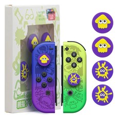 任天堂 Switch 斯普拉遁 Joy-Con 類比搖桿保護套 搖桿帽 紫色魷魚, 4個, 單一商品