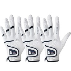 BRENCE 中性款Tech B合成皮高爾夫手套, 白色