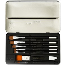 giorgione 水彩畫筆 7 種 + 鐵盒套組 棕色, 1套, 7種