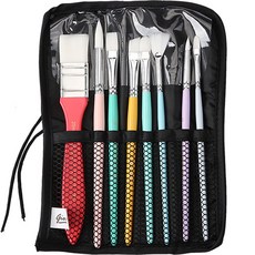 Simply & 喬爾喬內 水彩畫筆 8支 + 收納袋 + 收納盒 30C, 8種, 1個