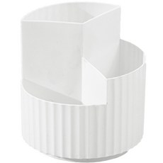 심플리앤 물결 스타일 회전 연필꽂이, 화이트, 1개