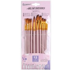 심플리앤 조르조네 수채화 브러쉬 세트 핑크, 12종, 1개