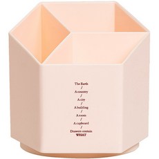 심플리앤 오피스 데스크 정리 360도 회전 펜홀더, 핑크, 1개