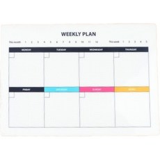 ARTSiGN Attlime Weekly Memo Weekly Planner 白板 A4 橫向, 泡沫矽膠除外