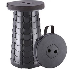 코만도 높이조절 휴대용 접이식 캠핑 스툴 A형, 블랙, 1개