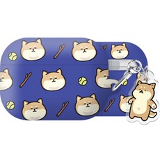 귀염뽀쨕 일상시바패턴 에어팟프로2 하드 디자인키링 케이스, 일상시바패턴 놀이