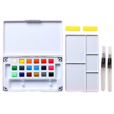 Mabella 便攜式水彩顏料組, 18色