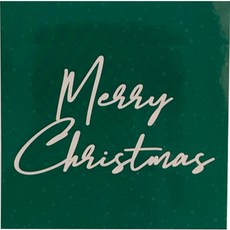 Tina Picnic 聖誕節方形覆膜貼紙, 綠色, 100個