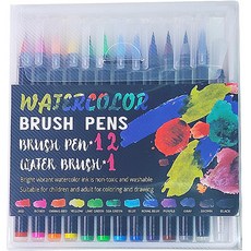 Ocean Marina 水溶性水彩軟頭筆麥克筆, 1套, 12色