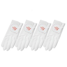 BRENCE SEOUL 標誌人造皮革高爾夫手套 左手用, 橘色, 4個