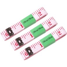 製衣用裁縫捲尺 06 加厚 150cm, 3個, 裁縫尺
