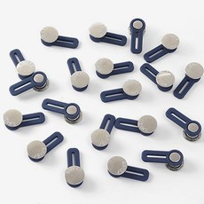 褲子腰圍尺寸延長鈕扣 20入, 1套, 銀色牛仔