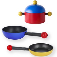 tvs 泡泡鍋具平底鍋 3件組, 20cm 燉鍋 + 20cm 煎鍋 + 20cm 炒鍋, 混色