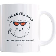 샤론6 디자인 머그컵 330ml, 퍼피, 1개