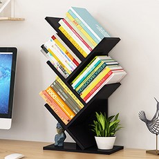 레투스토 미니 다용도 책장, 블랙, 4단