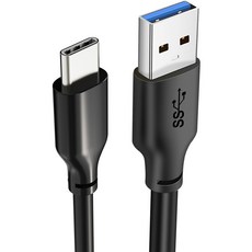 CABLETIME USB3.1 Gen1 to Type-C USB3 高速充電線 CA42, 黑色, 2m, 1個