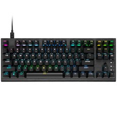 CORSAIR 海盜船 K60 RGB PRO TKL OPX 光學紅軸 TKL 電競機械式有線 TKL 鍵盤, 黑色, RGP0140, 紅軸