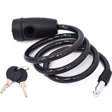 NANO WHEEL 纜線電動滑板車自行車鎖 AL-00000-831, 黑色, 1個