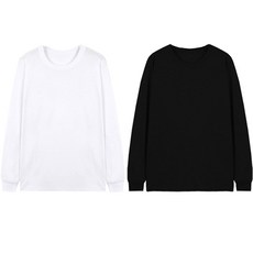TS7 순면 도톰 시보리 통기성 긴팔 티셔츠 2종 세트