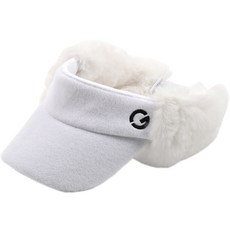COLLYS GOLF 冬季保暖耳罩遮陽帽, 1個, 白色