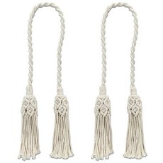 Marvel in Home 北歐風針織編織窗簾綁帶 107cm, 象牙白, 2個